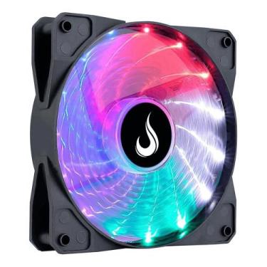 Imagem de Cooler Fan gamer Rainbow 120mm 3p 12V Cor Preto Risemode - Rise Mode