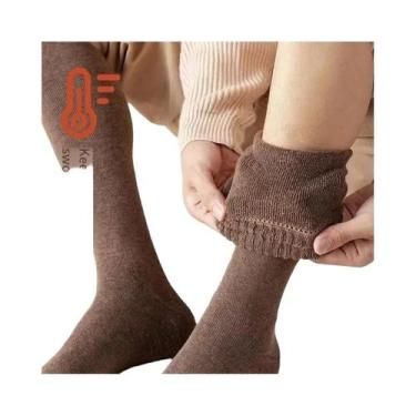 Imagem de Meias De Compressão Masculinas De Inverno, Longas Até O Joelho, Quente