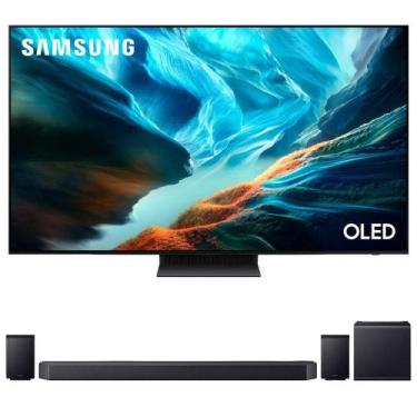 Imagem de Smart TV 4K Samsung OLED 77" Polegadas + Soundbar Samsung Série Q com 