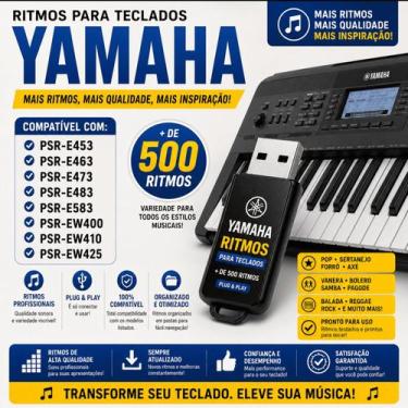 Imagem de Pendraiver com ritmos para teclados yamaha psr-e e473/e463/ew425/e373 