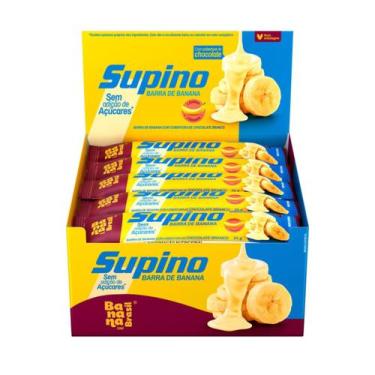 Imagem de Barra De Frutas Zero Açúcar Banana Coberto com Chocolate Branco Supino