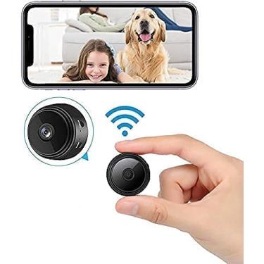 Imagem de 202 mini câmera sem fio wifi câmera babá, cão hd 100p câmera de segurança, visão noturna interna/externa pequena câmera gravar animal82 câmera para aplicativos de telefone móvel em tempo real