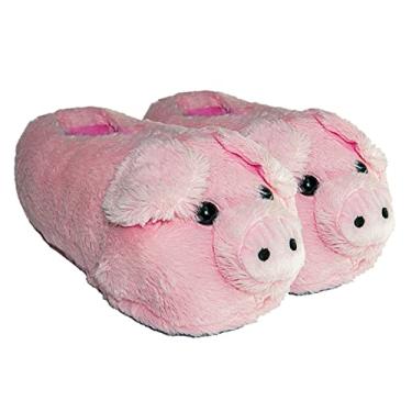 Imagem de Pantufa Feminina Porco Inverno Quentinha Solado Borracha (M 34/36)
