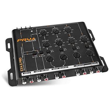 Imagem de PRV Audio Crossover Car Audio EX4.6 PRO 4 Way ou 3 Way Crossover Eletrônico 9 Volts, 4 em 6 Saídas RCA Canais Processador de Som para Carro - EX4.6PRO