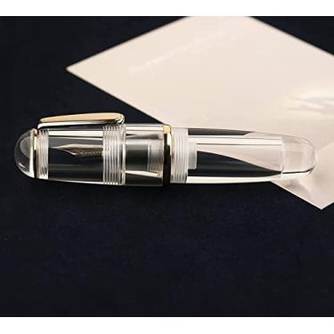 Imagem de Caneta-tinteiro Majohn Q1 com ponta fina, Little Fat Man transparente com conta-gotas de olhos, grande capacidade