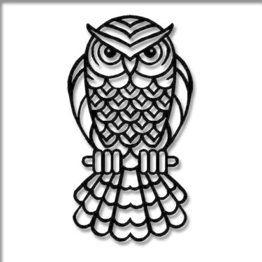 Imagem de Placa decorativa corujão