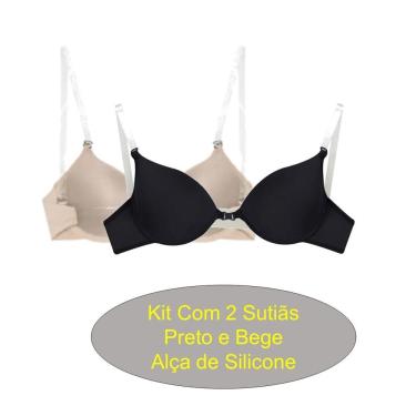 Imagem de Kit com 2 Sutiã Alça Silicone Ajustável e Removível 2 Cores