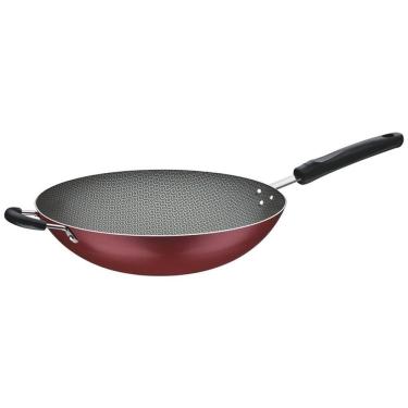 Imagem de Wok 36Cm 6 6L Loreto Vermelhoaluminio Com Revestimento Antiaderewok Alum 36Cm Loreto Ver Tramontina