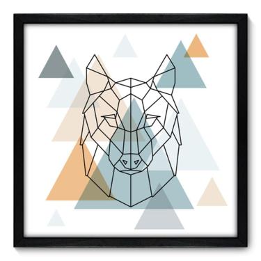 Imagem de Quadro Decorativo - Lobo - 50cm x 50cm - 022qnscp