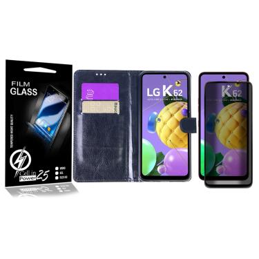 Imagem de Capa carteira + Película Privacidade P/ LG K62 LMK520BMW - Cell In Power25