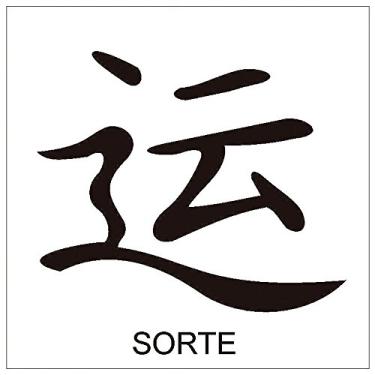 Imagem de Stencil de Acetato para Pintura OPA Simples 10 x 10 cm - 222 Ideograma Sorte