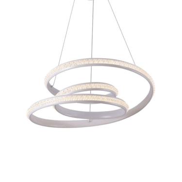 Imagem de Lustre Pendente Nordecor Kile Cristal 2341 Branco Led Bivolt