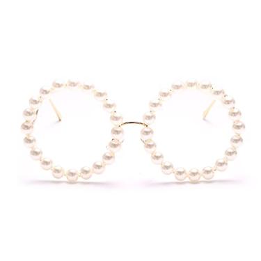 Imagem de Óculos de sol redondos pérola femininos óculos de designer de luxo óculos masculinos femininos grandes armações sombras óculos vintage uv400,6, mostrar como fotos
