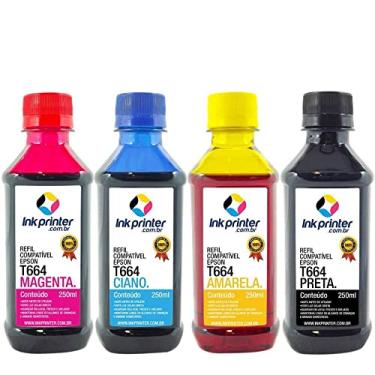 Imagem de Kit de Tinta Inkprinter Compatível com Epson L121 - (t664-4x250ml)