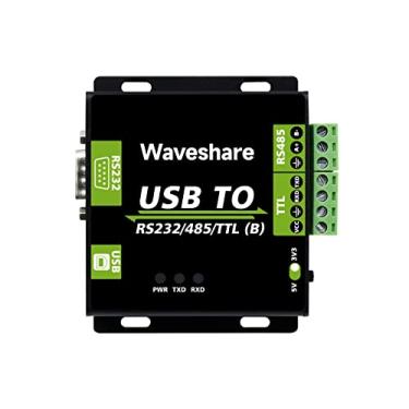 Imagem de Waveshare CH343G USB to RS232/485/TTL Interface Industrial Isolated Converter Protection Circuits and Aluminium Alloy Enclosure for Industrial Control Equipments