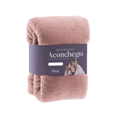 Imagem de Cobertor Manta Microfibra - King Size - Liso - Rosé - 2,20m x 2,40m - Rozac