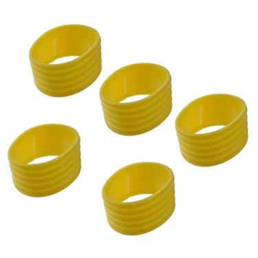 Imagem de F Fityle Pacote com 5 anéis de aderência de raquete de tênis para absorção de suor Badminton Grip Band - Amarelo