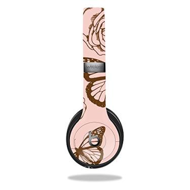 Imagem de Película MightySkins compatível com Beats by Dr. Dre Solo 3 Wireless - Butterfly Garden | Capa protetora de decalque de vinil durável e exclusiva | Fácil de aplicar, remover | Feita nos EUA