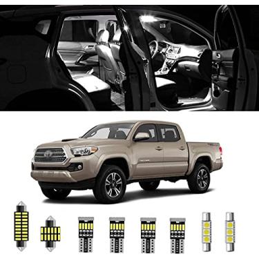 Imagem de Kit de Luzes LED Interior Tacoma com 10 peças Super Brilhante LED Mapa Dome Lâmpadas para Toyota Tacoma 2005 2006 2007 2008 2009 2010 2011 2012 2013 2014 2015 2016 2017 2018 19 20 Todos os modelos 20 2021