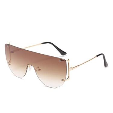 Imagem de Óculos de sol de metal grande corpo quadrado feminino e masculino moda clássica retrô óculos de sol personalizados óculos de condução uv400,3, tamanho único