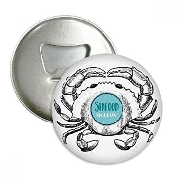 Imagem de Esboço de caranguejo, ilustração de organismo marinho, abridor de garrafas, ímã de geladeira, emblema multifuncional