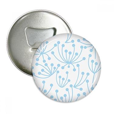 Imagem de Abridor de garrafas de tinta azul com flores e ímã de geladeira emblema multifuncional