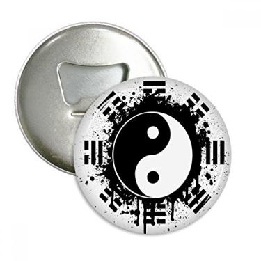 Imagem de Oito diagramas Taiji Yin-yang China abridor de garrafas ímã de geladeira emblema multifuncional