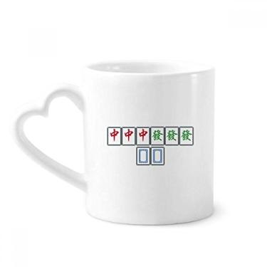 Imagem de Caneca Junior Three Chiefs Mahjong Tiles Café Cerâmica Copos Copo de Coração de Vidro