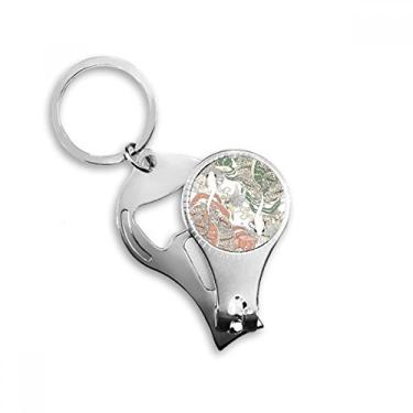 Imagem de Ukiyo-e Wing Carp Bird Japan Nail Nipper Ring Chaveiro Abridor de Garrafas Cortador