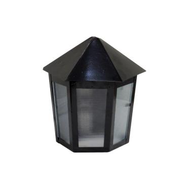 Imagem de Luminária Veneza Parafusar na Parede Alumínio Preto 19x12cm