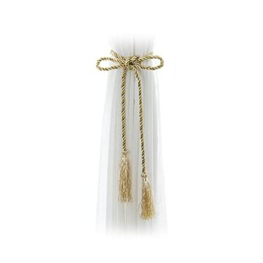 Imagem de porta-cortina borlas de cortina coloridas de poliéster pequenas gravatas 15 cores gravatas de cortina acessórios, amarelo pálido, 2 PCS
