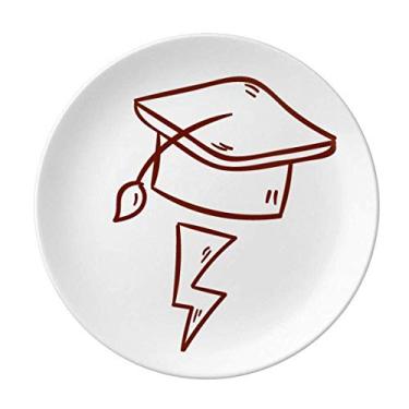 Imagem de Prato decorativo de porcelana com inspiração para chapéu de médico
