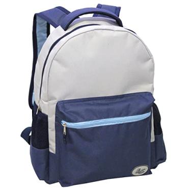 Imagem de Mochila Notebook LS Bolsas 15.6 Cinza e Azul com 4 divisões - MN4201