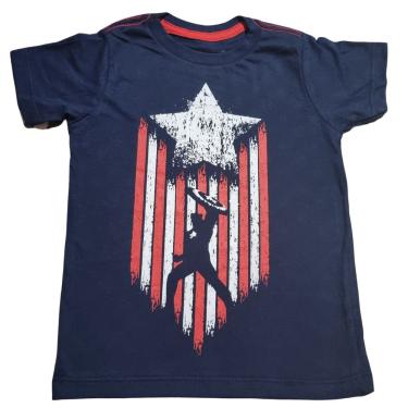 Imagem de Camiseta Infantil Manga Curta Algodão Capitão América Star