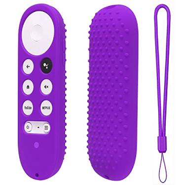 Imagem de Capa de silicone para Chromecast com Google TV 2020 Voice Remote Capa protetora para controle remoto Chromecast 2020 (roxo)