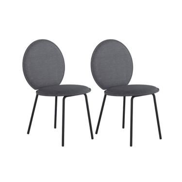 Imagem de Conjunto com 2 Cadeiras Lollipop Grafite e Preto