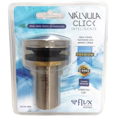 Imagem de VÁLVULA RALO 7/8 GIN INOX CLICK UP LUXO INTELIGENTE PAR CUBA