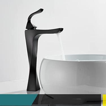 Imagem de Torneira Do Banheiro Dourada Tipo Alto Quente Frio Misturador Guindaste Torneira Deck Montagem Cromo Níquel Cor Forma, 1