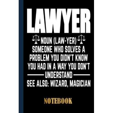 Imagem de Lawyer Magician Law Attorney Jura Student Notebook: College Ruled Notebook For Law School Students And Future Lawyer With Black Cover