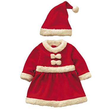Imagem de Toyvian Fantasia de Papai Noel infantil de Natal para meninos e meninas (vermelho 120 cm)