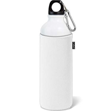 Imagem de Squeeze Alumínio 750 ml Sport com Luva Térmica TopGet Branco