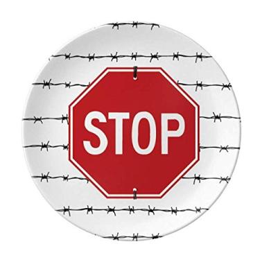 Imagem de Placa decorativa de porcelana Salver com logotipo sem entrada