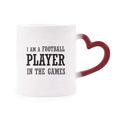 Imagem de Caneca sensível ao calor I Am A Football Player In The Games Caneca vermelha que muda de cor