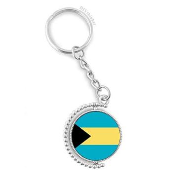 Imagem de Chaveiro giratório com a bandeira nacional das Bahamas da América do Norte Country e acessórios de disco