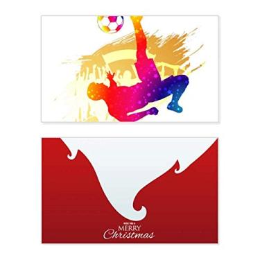 Imagem de Mensagem de carta de Natal com carta de Natal para jogador de futebol de torcida