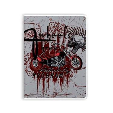 Imagem de Graffiti Street Culture Bloody Skeleton Motor Notebook Goma Diário Capa Macia Diário