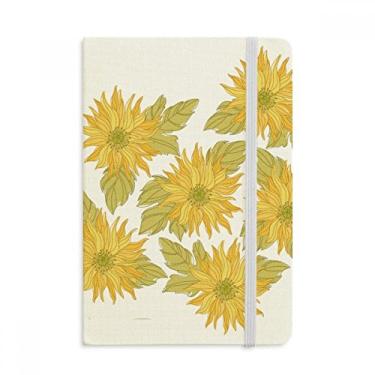 Imagem de Caderno de flores pintado à mão com cobertura dura em tecido oficial