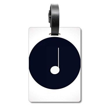 Imagem de Notas de virilha de música branca preta com etiqueta de bagagem para cartão de bagagem