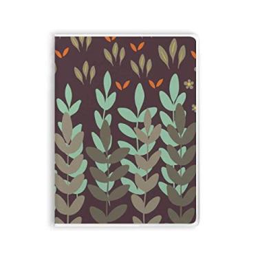 Imagem de Caderno de tinta de plantas marrom verde capa de goma Diário capa macia
