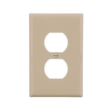 Imagem de EATON PJS8V Arrow Hart Pjs8 Placa de parede sem parafuso de tamanho médio, 1 entrada, 10 cm C x 6 cm L x 0,2 cm T, marfim